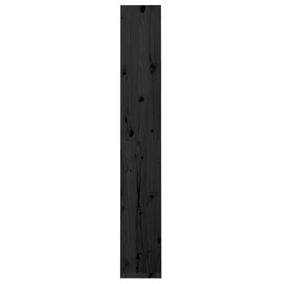 vidaXL Bokhylle/romdeler svart 60x30x199,5 cm heltre furu