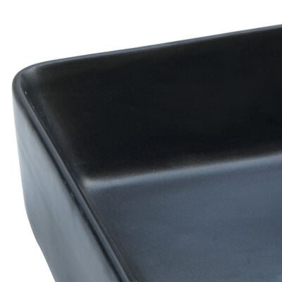 vidaXL Benkeservant svart rektangulær 46x35,5x13 cm keramikk