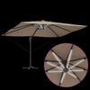 vidaXL Kipp Roma Parasol med lås Gråbrun og Svart 352 x 251 x 265 cm