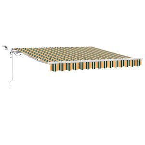 vidaXL Innvendbar Markise med LED -stripelys Gr&oslash;nn og gul 300 x 250 cm