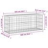 vidaXL Hagebenk gabiondesign 103x31,5x42 cm heltre furu