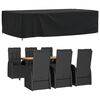 vidaXL Hagemøbeltrekk svart 315x180x74 cm 420D oxford