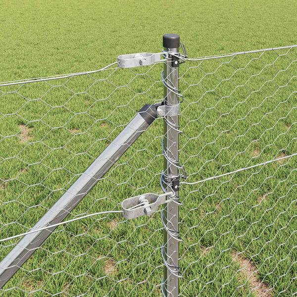 vidaXL Gjerdep&aring;le s&oslash;lv 10 x 0,6 m (36 mm mesh) St&aring;l