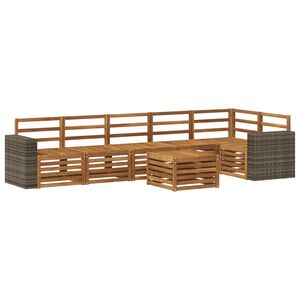 vidaXL Utend&oslash;rs sofa-sett 7 stk. Naturlig Polyester