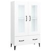 vidaXL Highboard hvit 70x31x115 cm konstruert tre