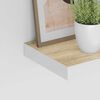 vidaXL Flytende vegghyller 2 stk eik og hvit 40x23,5x3,8 cm MDF