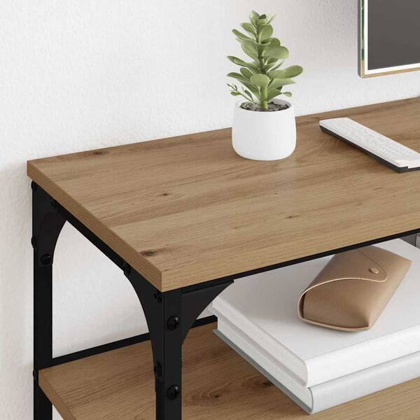 vidaXL TV-skap Artisan Eik 160 x 30 x 50 cm Ingeni&oslash;rtre og jern