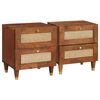 vidaXL Nattbordskap 2 stk. Brun 40 x 33,5 x 46 cm Massivt akasietre