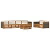 vidaXL Utend&oslash;rs sofa-sett 7 pcs Naturlig Solid akasietre