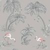 DUTCH WALLCOVERINGS Veggpanel flamingo grå