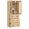 vidaXL Highboard sonoma eik 69,5x34x180 cm konstruert tre