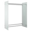 vidaXL Vedstativ hvit 80x35x100 cm herdet glass