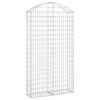 vidaXL Gabionkurv buet 100x30x180/200 cm galvanisert jern