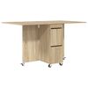 vidaXL Spisebord 140 x 80 x 77 cm Konstruert tre Sonoma eik