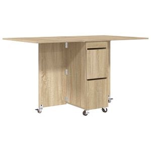 vidaXL Spisebord 140 x 80 x 77 cm Konstruert tre Sonoma eik