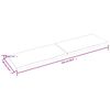 vidaXL Bordplate m&oslash;rkebrun 220x60x(2-4)cm behandlet heltre naturlig
