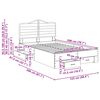 vidaXL Sengestamme med skuff Artisan Eik 120 x 200 cm Konstruert tre