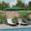 vidaXL Roma parasol grønn 286 x 285 x 270 cm Aluminium og polyester