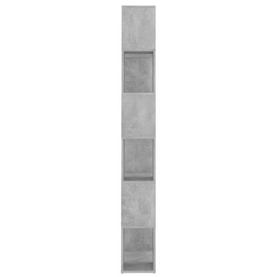 vidaXL Bokhylle/romdeler betonggrå 60x24x186 cm sponplate