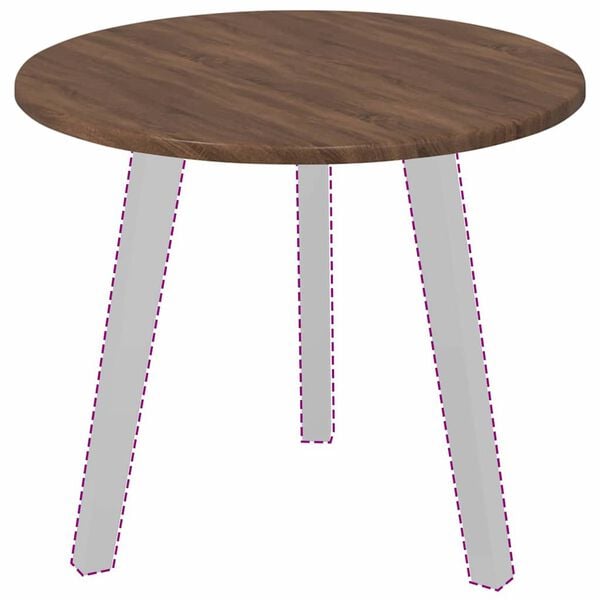 vidaXL Bordplate brun eik 50 x 50 x 1,5 cm Konstruert tre