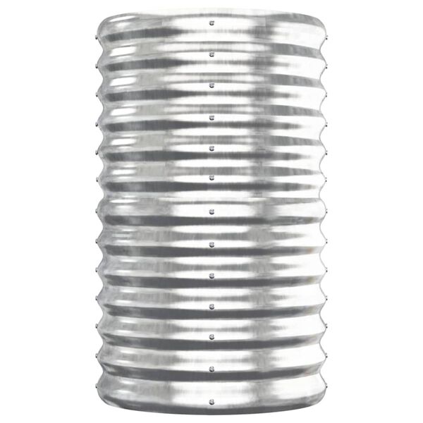 vidaXL Høybed galvanisert stål 152x40x68 cm sølv