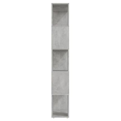 vidaXL Bokhylle/romdeler betonggrå 60x24x155 cm