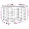 vidaXL Hagebenk gabiondesign 63x44x42 cm heltre douglasgran