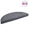 vidaXL Trappematter 15 stk. 56 x 17 x 3 cm Non-Slip Lys gr&aring; og bl&aring;