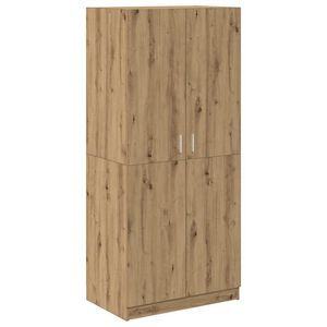 vidaXL Garderobe artisan eik 90x52x200 cm konstruert tre