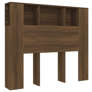 vidaXL Sengegavlskap brun eik 120x18,5x102,5 cm
