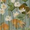DUTCH WALLCOVERINGS Veggpanel Fish/Flower gr&oslash;nn