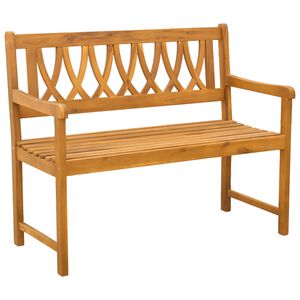 vidaXL Utend&oslash;rs benk Naturlig 110 x 55,5 x 90 cm Solid akasietre