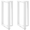 vidaXL Barbordben T-formet 2 stk hvit 60x35x(100-101) cm st&aring;l