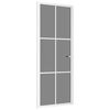 vidaXL Innerd&oslash;r 83x201,5 cm hvit ESG glass og aluminium