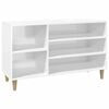 vidaXL Skoskap h&oslash;yglans hvit 102x36x60 cm konstruert tre