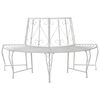 vidaXL Trebens 4-Antall seter 160 x 80 x 89 cm St&aring;l Antikk hvit