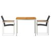 vidaXL HageSpisestueSett 3 pcs Solid Teaktre