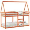 vidaXL Barneseng med tak voksbrun 80x200 cm heltre furu
