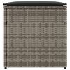 vidaXL Putekasse med lagring Grå 50 x 50 x 50 cm polyrotting