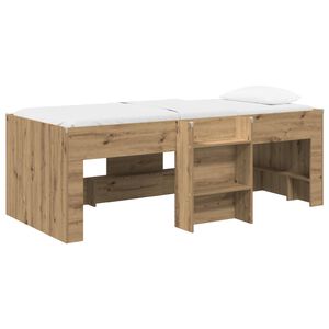 vidaXL Barnas H&oslash;ye Sengramme 2 pcs Artisan eik 98.5 x 200 cm