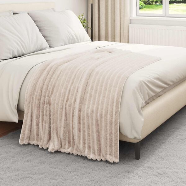 vidaXL Kastteppe Beige 150 x 130 cm Fleece
