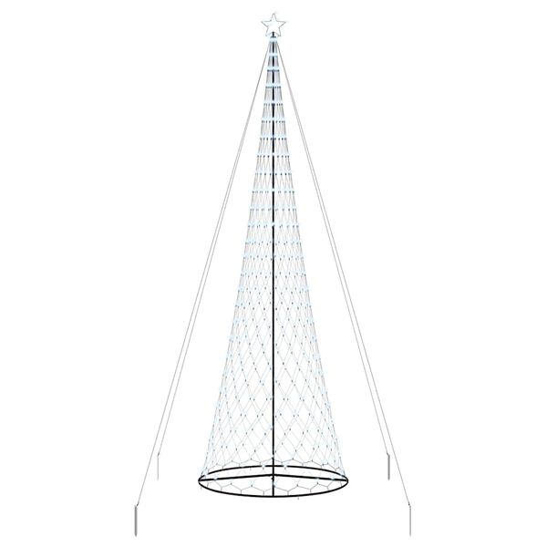 vidaXL LED juletre med 550 LED Kaldhvit 160 x 160 x 500 cm Metall