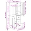 vidaXL H&oslash;yskap med skuff 2 pcs Artisan Eik Konstruert tre