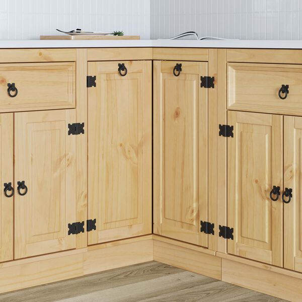 vidaXL Kabinett med hylle SKI HonningBrun 60 x 32 x 40 cm Massiv furu