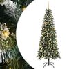 vidaXL Kunstig juletre med 300 LED gr&oslash;nn 210 cm PVC og plast og st&aring;l