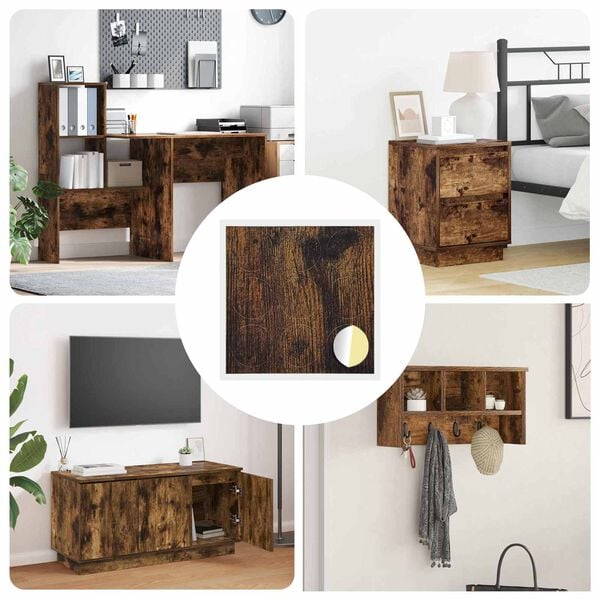 vidaXL Klebende skrue deksel 12 pcs R&oslash;kt eik &Oslash; 20 x 0,5 mm