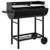 vidaXL Kullgrill Justerbar Svart 96,5 x 42,5 x 88,5 cm