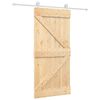 vidaXL Skyved&oslash;r Naturlig og Hvit 95 x 210 cm Massiv Furu Tre