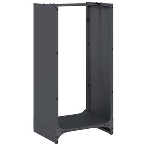 vidaXL Vedstativ antrasitt 40x30x80 cm kaldvalset st&aring;l