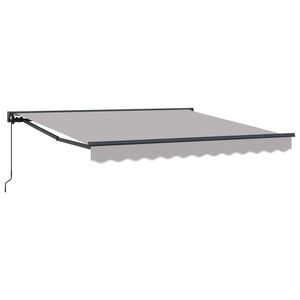 vidaXL Markiseramme Lysegr&aring; 300 x 250 cm Polyester med PU-belegg